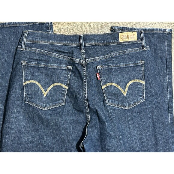 Levi's 512 Perfectly Slimming Jeans 12S W31 L30 Straight Leg Dark Wash Stretch - Picture 9 of 10